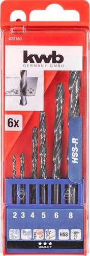 Kwb HSS Metall-Spiralbohrer-Set 6-teilig mit Kassette - Bild 1