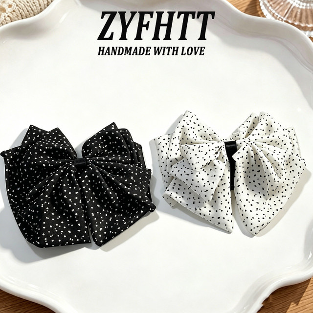 ZYFHTT Haarspange mit Schleife, Polka Dot Netz, Damen - Bild 1
