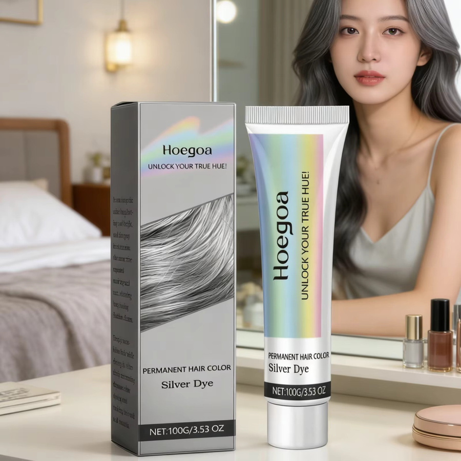 Hoegoa Haarfarbcreme Silber, 100g - Bild 2