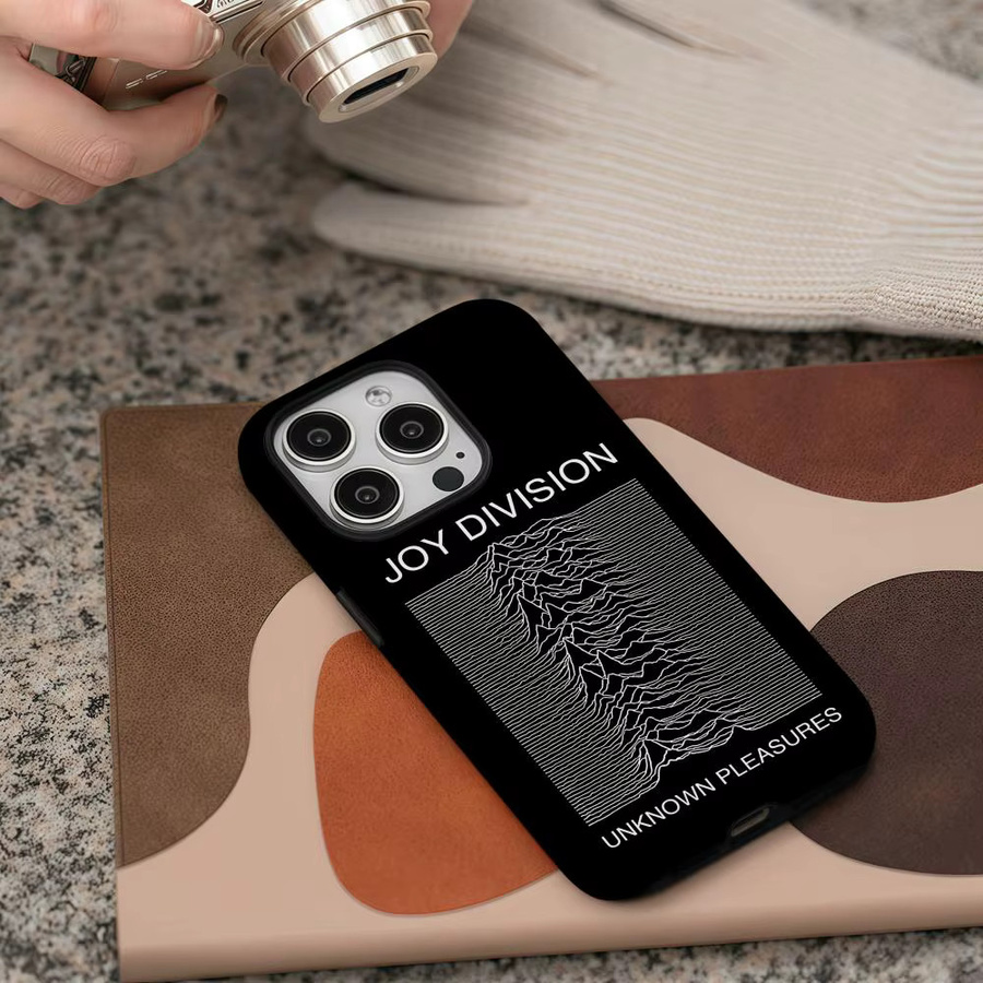J-Joy D-Division Handyhülle für iPhone 17 16 15 14 13 12 Pro Max Plus glänzende HD-Doppelschicht-Flüssigkeitshartschale in Schwarz und Weiß - Bild 4
