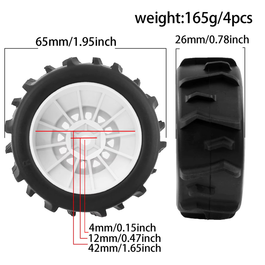 ARRMA Strandreifen, 1/18, 65 mm, 12 mm Radsechskant, Zubehör - Bild 2