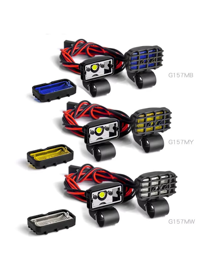 GRC Spotlight-Sonde, rechteckiger Lampenschirm, gelb, für 1/10 RC-Autos - Bild 3
