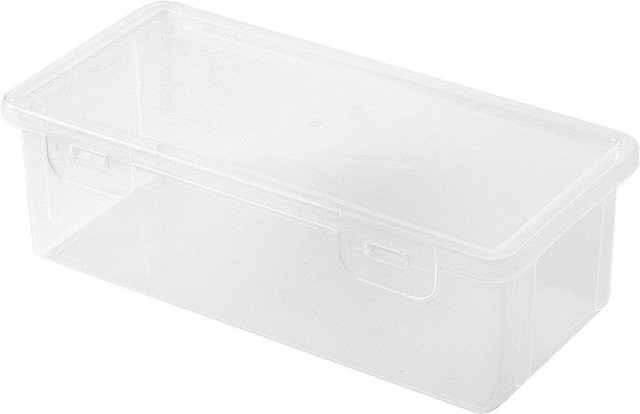 CosyHome Bleistift-Aufbewahrungsbox aus transparentem Kunststoff mit großer Kapazität und mehreren Fächern, Weiß - Bild 1
