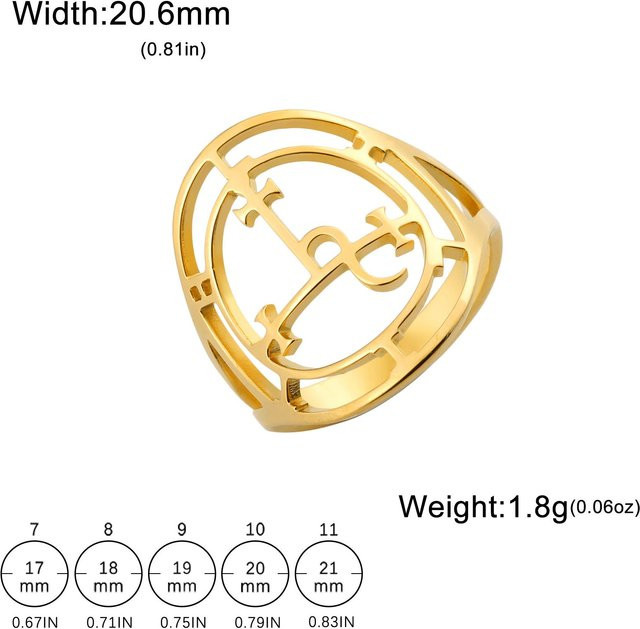 LIKGREAT Edelstahlring, Gold, Unisex - Bild 1