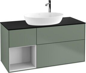 V&B Waschtischunterschrank Finion mit Wandbeleuchtung, Farbe Weiß lackiert, Breite: 120 cm, Tiefe: 50,1 cm, Höhe: 50,1 cm - Bild 1