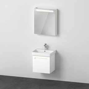 Duravit Möbel-Set No. 1 mit Waschtisch, Unterbau und Spiegelschrank, Weiß Matt, Breite: 55 cm - Bild 1