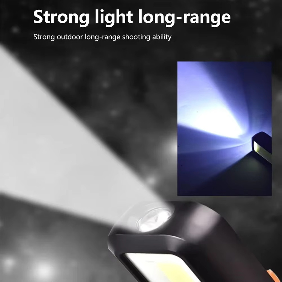 NEWBIRTH LED-Arbeitsleuchte mit Magnetfunktion und USB-Aufladung, COB Taschenlampe und Notlicht in Schwarz - Bild 2
