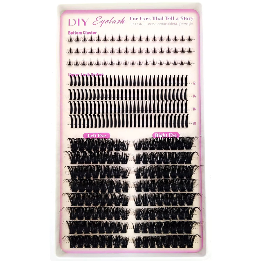 Eyela Wimpern Cluster Spikes, Black, Unisex - Bild 5