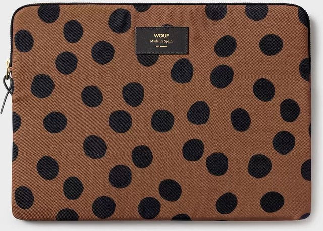 Wouf Recycled Collection Laptop Tasche 13 Zoll Dots Braun - Bild 1