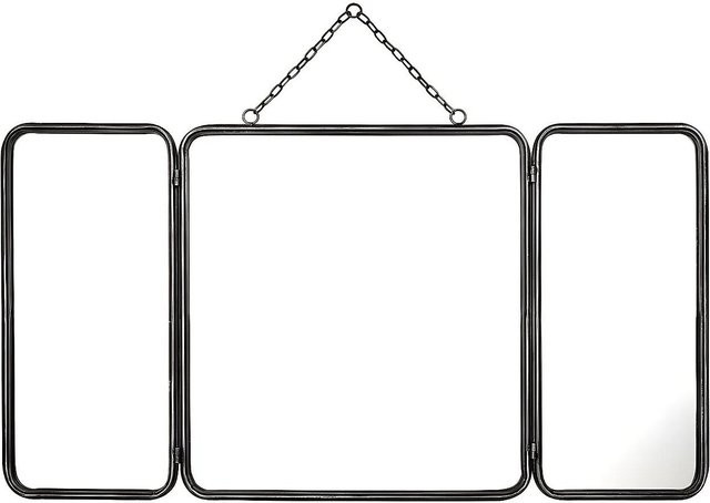 Wandspiegel Cerrone von Vente-unique im Vintage-Stil, Farbe Grau-silber, Breite: 110 cm, Höhe: 60 cm, Tiefe: 60 cm - Bild 1