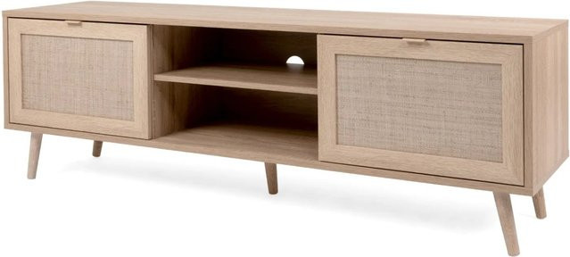 Furn.Design TV-Lowboard Niran in Eiche Sonoma und Beige im Scandi-Stil, 2-türig, B/T/H: 150 x 40 x 52 cm - Bild 1