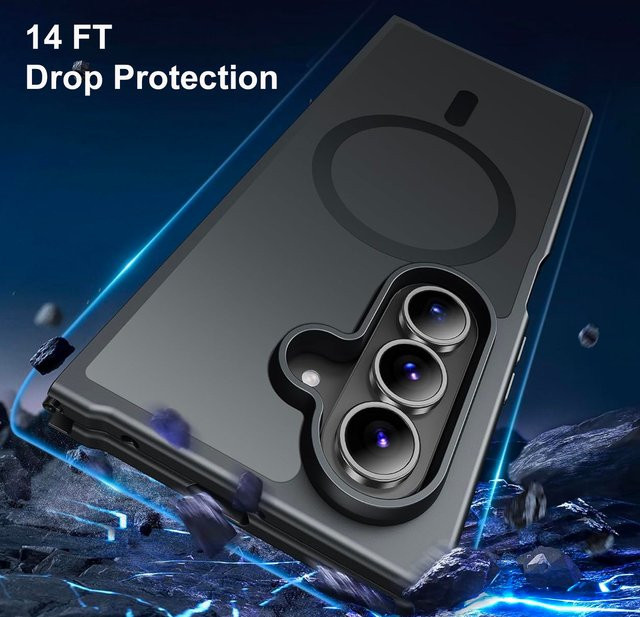 UYUXIO Magnetische Schutzhülle für Samsung Galaxy Z Fold 7 in Schwarz mit kabelloser Ladefunktion - Bild 1