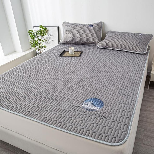 Super Six Matratzenschoner für den Sommer aus Mikrofaser, 2er-Set, Grau, B/T/H: 90 x 200 cm - Bild 1
