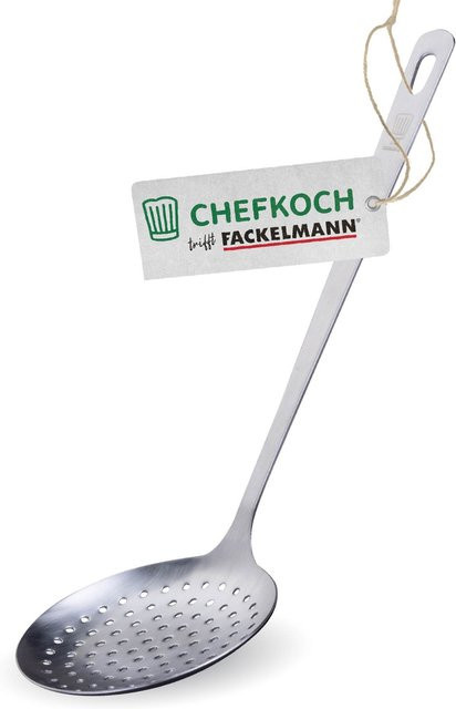 Fackelmann Abseihlöffel Berlin Sieb aus Edelstahl Silber Durchmesser: 32 cm - Bild 1