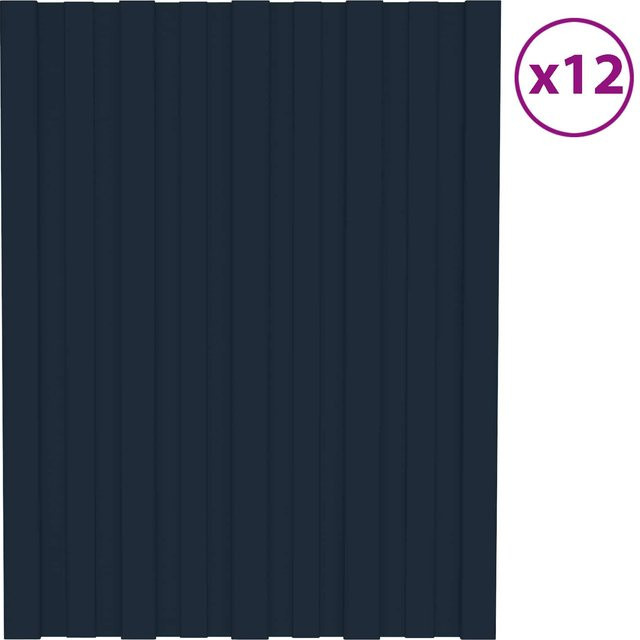 Dachpaneel VD Home Furnishing aus verzinktem Stahl, 12 Stück, Anthrazit, B: 60 cm, H: 45 cm - Bild 1