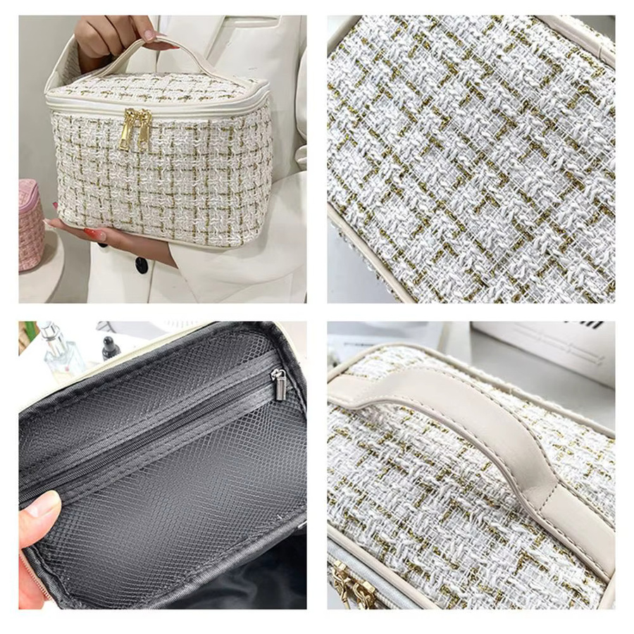 jaysuing Kosmetik Tasche, gewebt, groß, für Make-up Pinsel und Reise - Bild 1