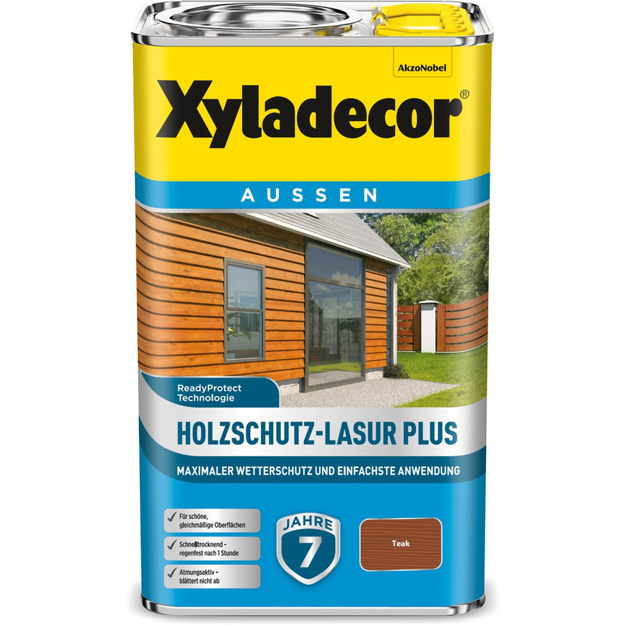 Xyladecor Holzschutz-Lasur Plus Teak in Braun, 2,5 l - Bild 2