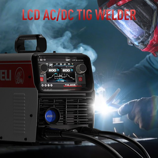 ANDELI TIG-Schweißgerät AC/DC Multiprozess mit Puls-, Stick-, Kalt-, Punkt-, Rechteck-, Sinus- und Trapezwellenfunktion für Aluminium - Bild 1