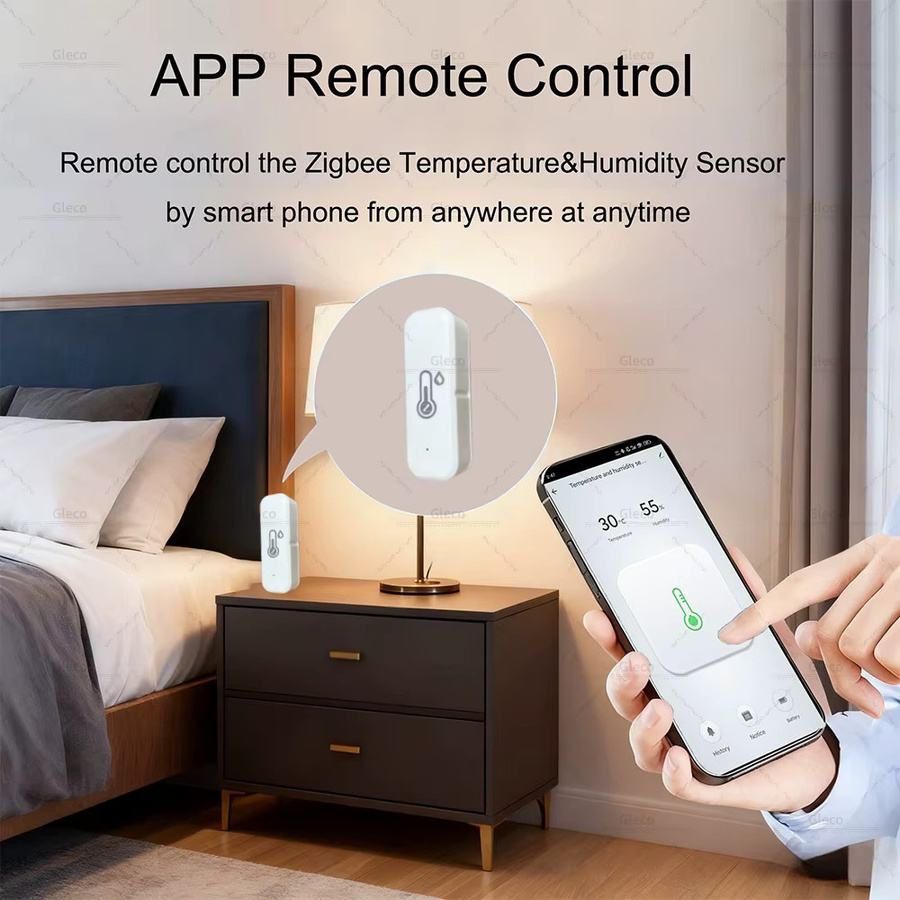 Tuya Zigbee Temperatur- und Feuchtigkeitssensor Smart Home Hygrometer in Weiß mit Echtzeit-Überwachung via Smart Leben App - Bild 4