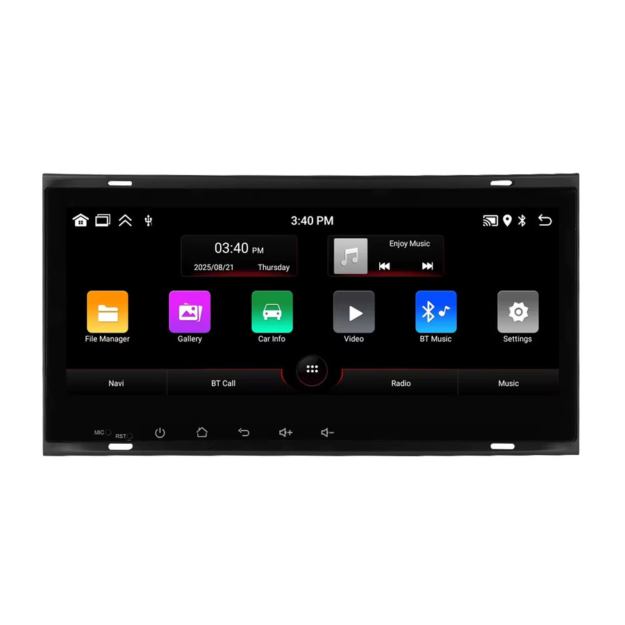 STRONGNAVI Android 15 Autoradio für VW Touareg und Transporter T5 (2004-2011) mit GPS Navigation, Carplay und Android Auto, Schwarz - Bild 6