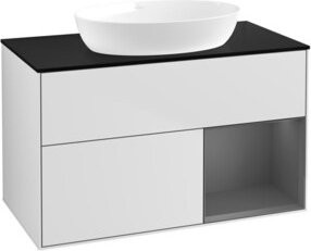 V&B Waschtischunterschrank Finion 100 Wandbeleuchtung in Weiß lackiert B/T/H: 100 x 50,1 x 50,1 cm - Bild 1