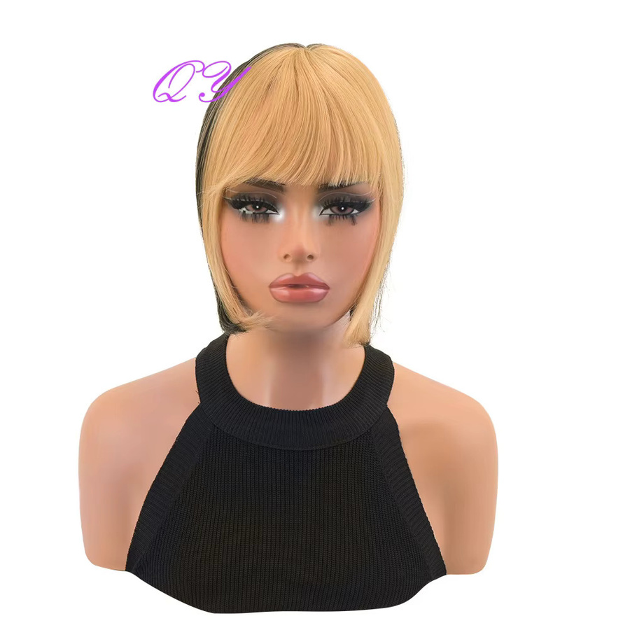 IQRYR WIG Farbverlaufs-Pony-Haarteil, synthetisch, Damen - Bild 2