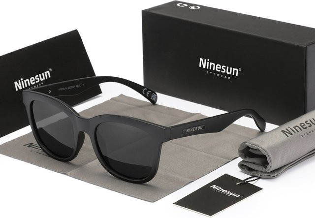 Ninesun Sonnenbrille, Square, Vollrand, Kunststoff, Schwarz, Unisex - Bild 1