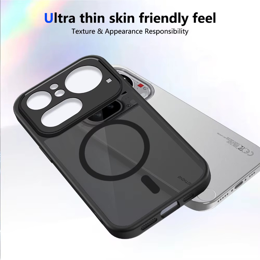 Lionxi Magnetische Handyhülle für Nothing Phone 4A und Nothing Phone 4A Pro in Schwarz, stoßfeste Rückabdeckung mit Unterstützung für kabelloses Laden - Bild 2