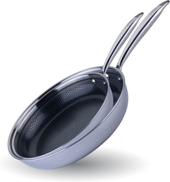Fackelmann Pfannen-Set Kiel aus Aluminium und Edelstahl mit Keramikbeschichtung, Durchmesser: 24 cm und 28 cm - Bild 1