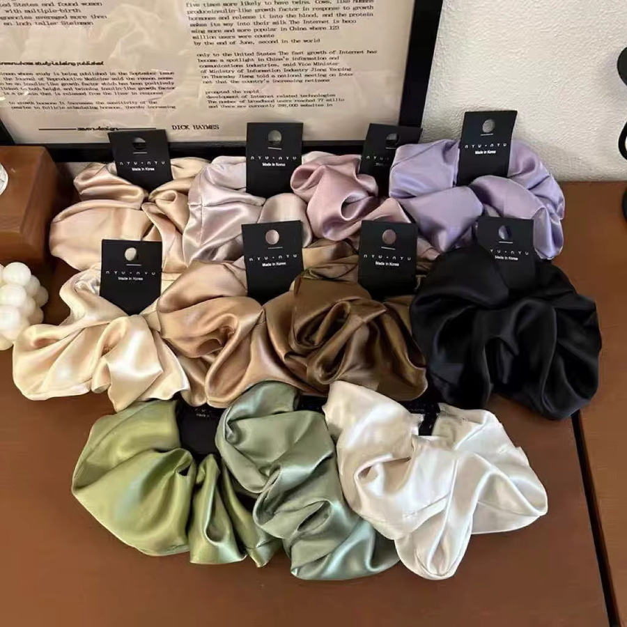 KYDZSW Scrunchies Satin, 12 cm, Damen - Bild 2