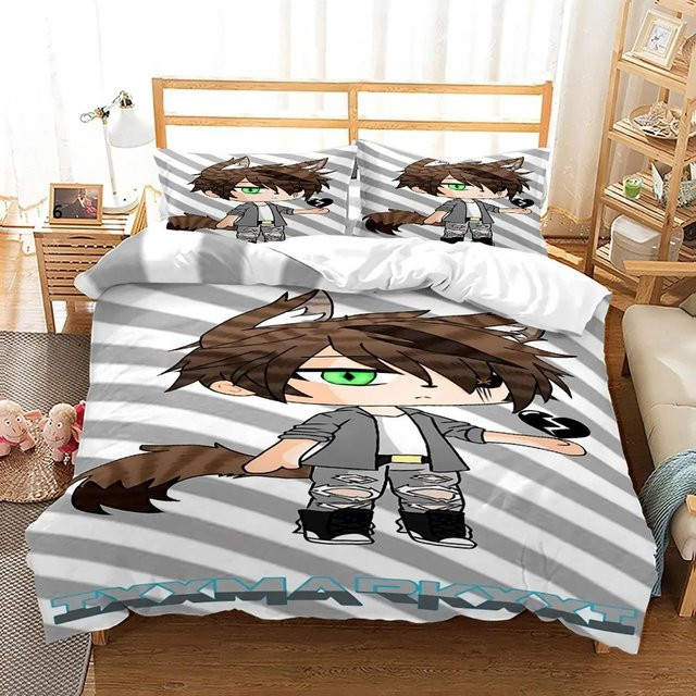Gacha Life Bettwäsche-Set 3-teilig mit Reißverschluss, B/B: 135 x 200 cm - Bild 1