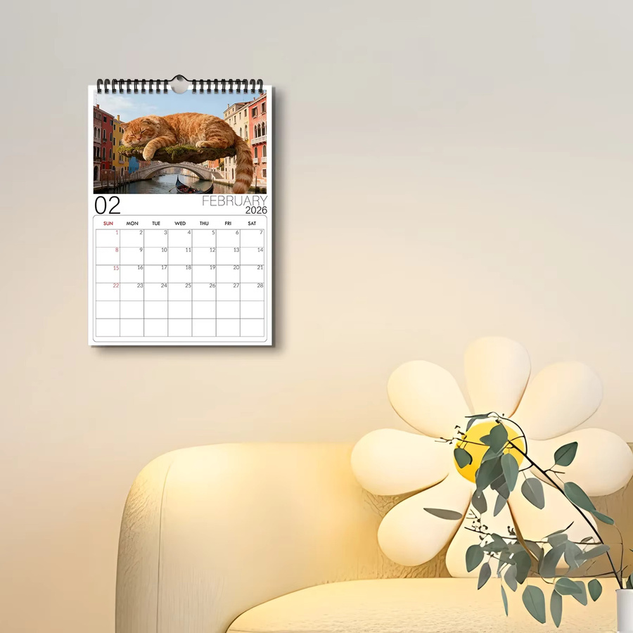 Lazy Cats City Wandkalender 2026 mit urbanen Katzen-Motiven in Multicolour - Bild 4