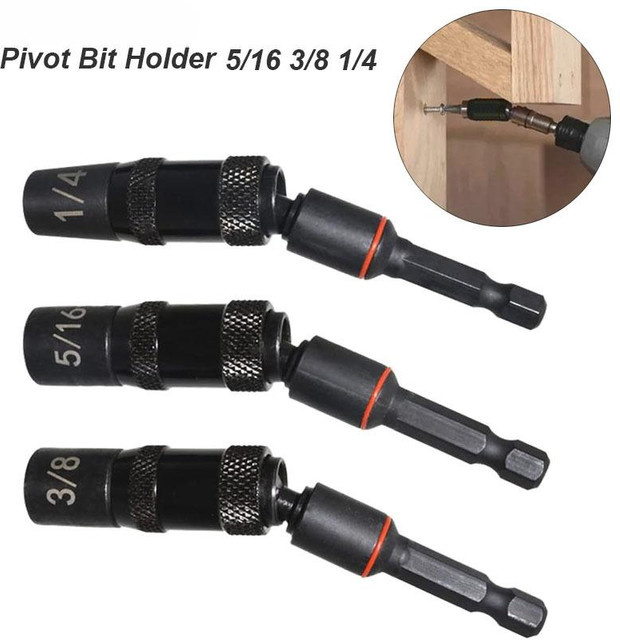 NIUXIANG Universelle Magnetische Bit-Halterung für 1/4, 3/8 und 5/16 Zoll Hex-Schrauben und Bohrer, Schnellwechsel-Halter in Schwarz - Bild 1