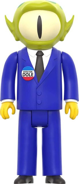 ReAction The Simpsons Serie 4 Halloween Special Kang Actionfigur Außerirdischer Präsident, blau, 3,75 Zoll - Bild 1