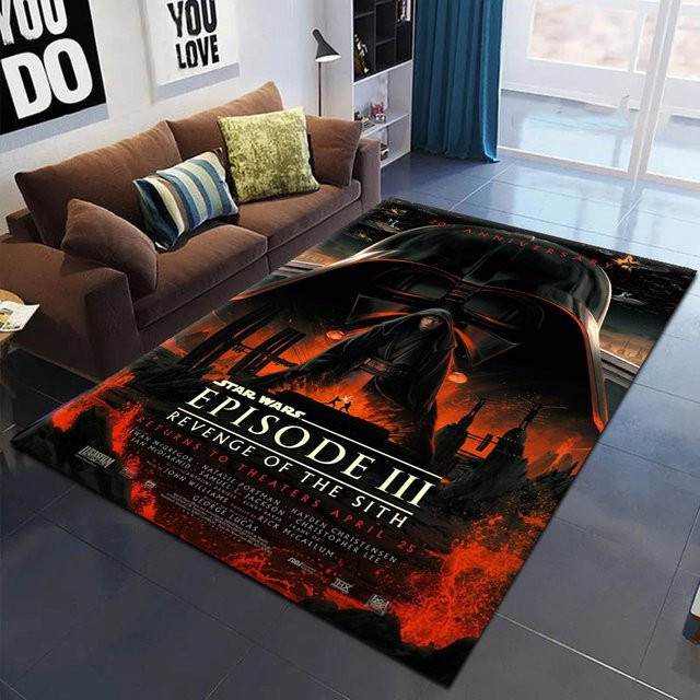 Beast Kingdom Sci-Fi Anime Teppich Revenge of the Sith Rutschfeste Bodenmatte Schwarz - Bild 1