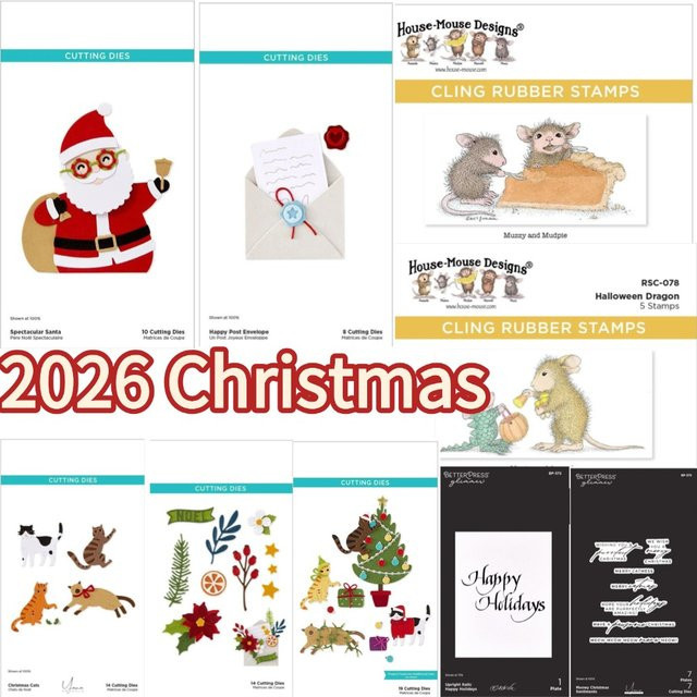 Dear Santa Metall-Stanzformen und Klarsichtstempel Set in Multicolour für Scrapbooking und Bastelarbeiten - Bild 1