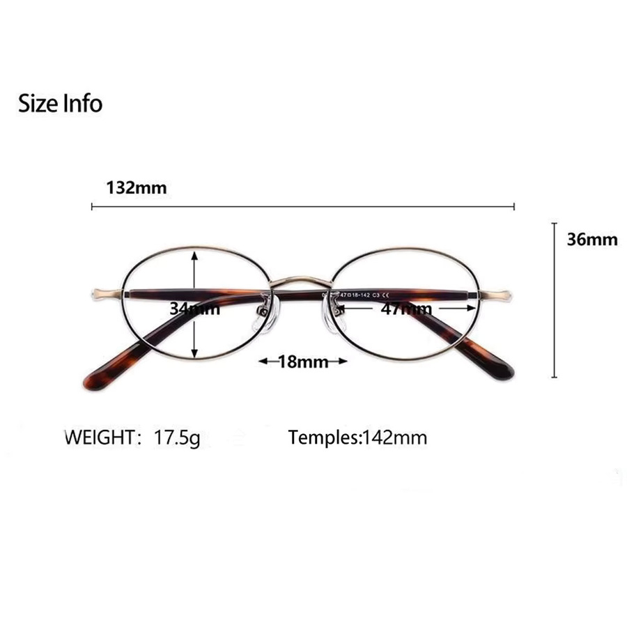 Cs Cojos Korrektionsbrille, Oval, Metall, Vollrand, Unisex, Blaulichtfilter - Bild 2