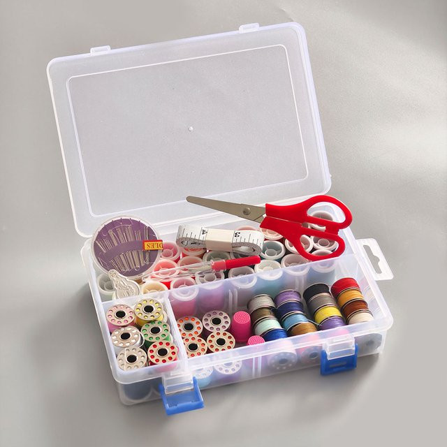 Multifunktionales Nähset mit Organizer-Box in Multicolor aus Kunststoff für DIY und Stickerei - Bild 1