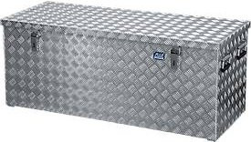 Alutec Transportkiste aus Aluminium-Riffelblech mit Gasdruckdämpfer in Silber, Volumen: 312 l - Bild 1