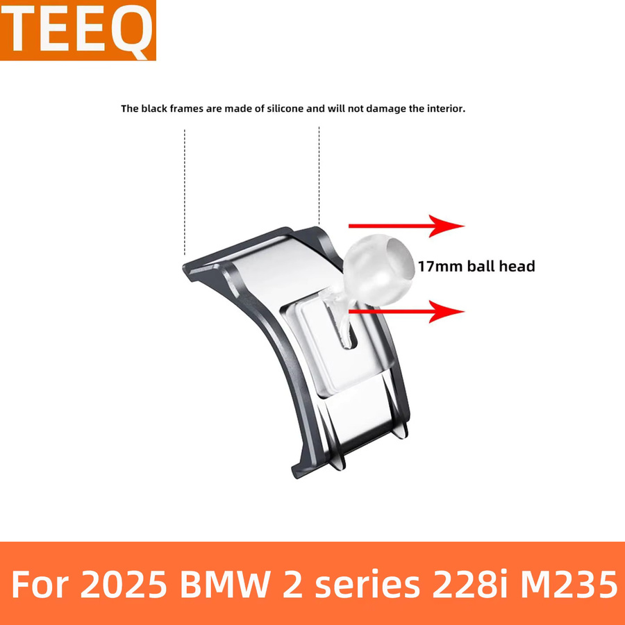 TEEQ Magnetische Auto-Handyhalterung mit Ladegerät für BMW 2er 3er 4er Gran Coupé in Schwarz - Bild 5