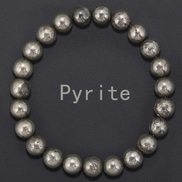 Armband Pyrit-Stein, 8 mm, Unisex - Bild 1