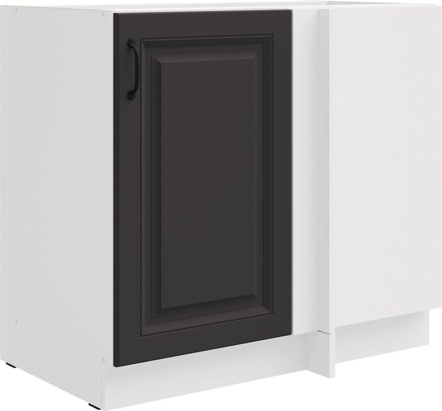 Eckschrank Stilo in Grau im Landhausstil für deine Küchenzeile, Breite: 105 cm - Bild 1