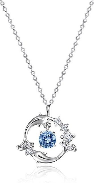Lucky Star Jewelry Delphin-Halskette, Edelstahl, Damen, white - Bild 1