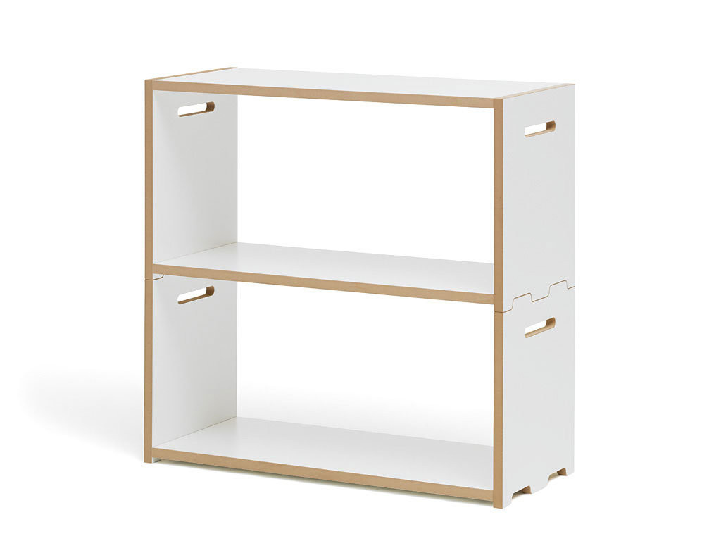 Tojo Hochstapler Grundregal in Weiß mit Rückwand und lackierter MDF-Oberfläche - Bild 1