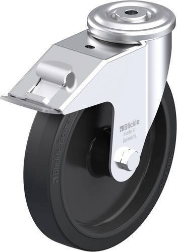 Blickle Stahlblech-Lenkrolle LER-POEV 201R-FI in Silber, Rad-Durchmesser: 200 mm, Tragfähigkeit: 300 kg - Bild 1