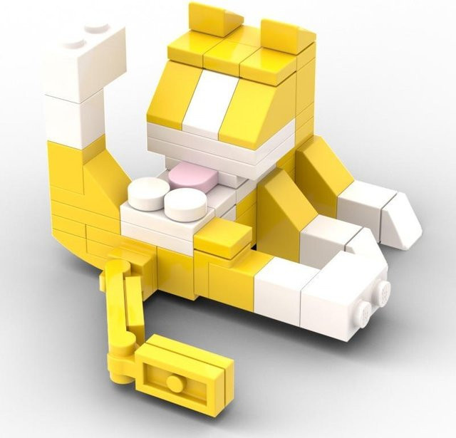MOC Entzückende Katze, Baustein Spielzeug, 62 Teile - Bild 1