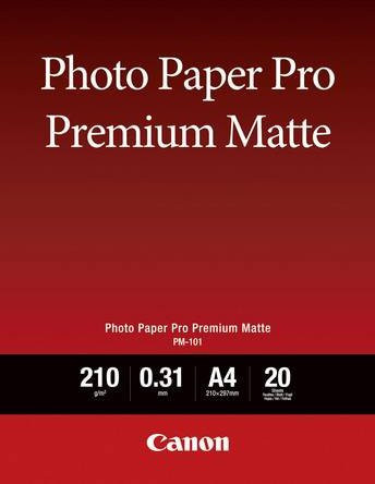 Canon Photo Paper Pro Premium Matte PM-101 Fotopapier DIN A4 210 g/m² 20 Blatt Matt Weiß - Bild 1