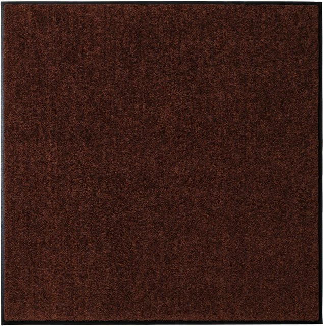 Salonloewe Fußmatte quadratisch in Braun mit rutschhemmender Unterseite aus Gummi und Polyamid-Oberfläche - Bild 1