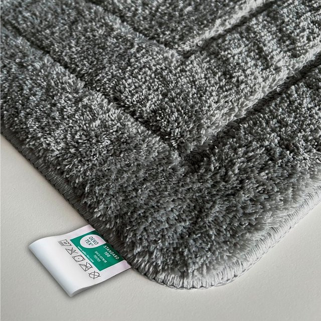 Karat homeliving Badematte Atlantis Dunkelgrau rechteckig mit rutschhemmender Rückseite - Bild 1