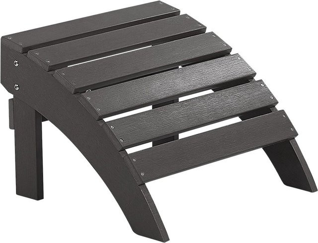 Beliani Fußhocker Grau wetterfest für den Garten B/T/H: 50 x 43 x 34 cm - Bild 1